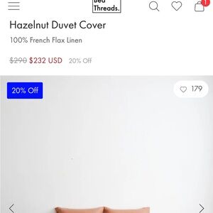 Bed Threads French Flax Linen Duvet Cover in Hazelnut and Pillowcases